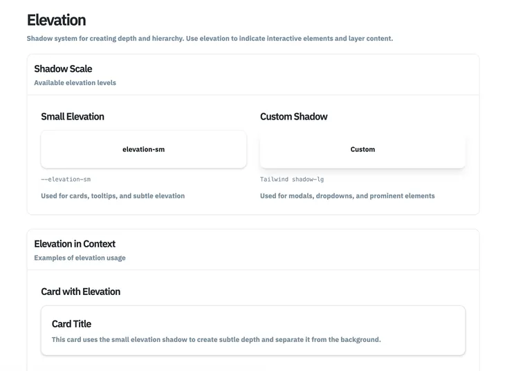 Example of Elevation page