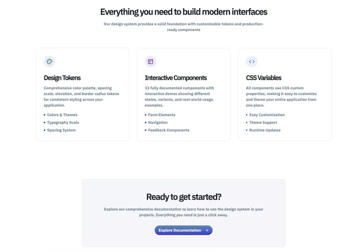 Results of prompt to create a landing page