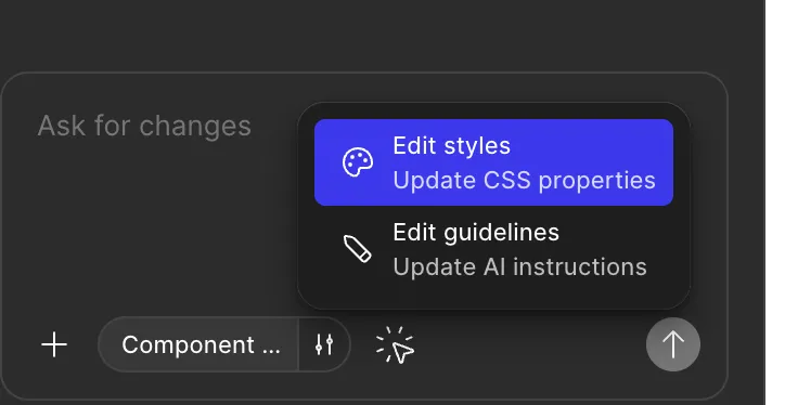 Screenshot of settings options